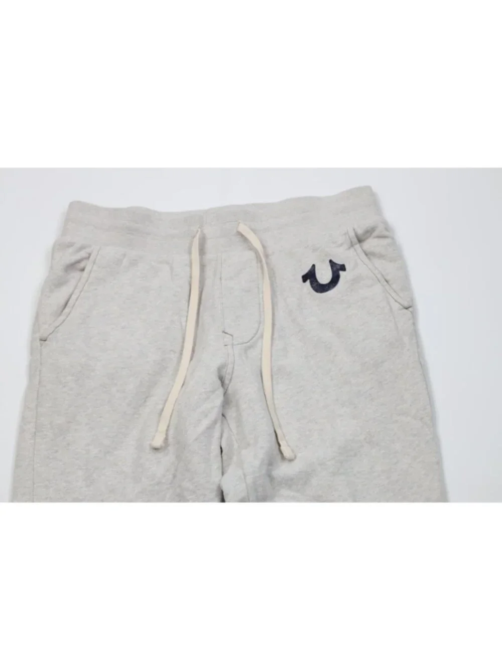True Religion Mens Medium Classic Logo French Terry Cuffed Sweatpants Joggers